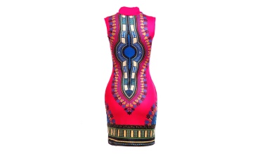 Robe Dashiki Moulante Coupe Cintrée aux Hanches 1