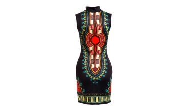 Robe Dashiki Moulante Coupe Cintrée aux Hanches 1