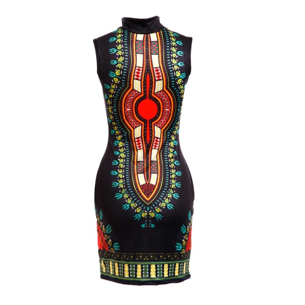 Robe Dashiki Moulante Coupe Cintrée aux Hanches 4