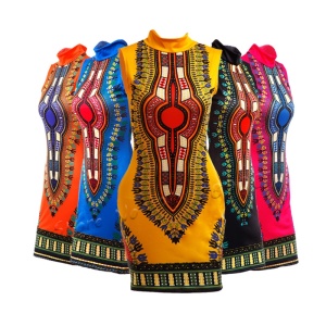 Robe Dashiki Moulante Coupe Cintrée aux Hanches 1