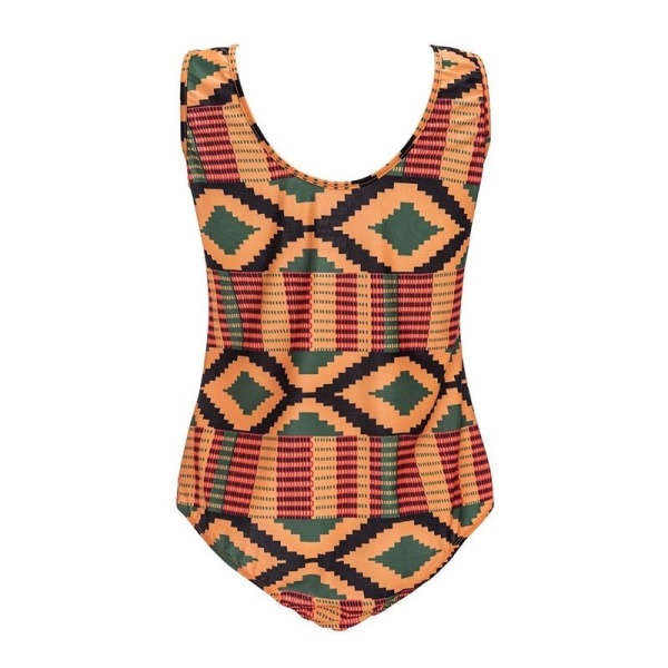 Maillot de bain africain une pièce imprimé afro tribal 4