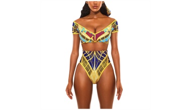 Maillot de bain bandeau épaules dénudés bas Taille haute 4