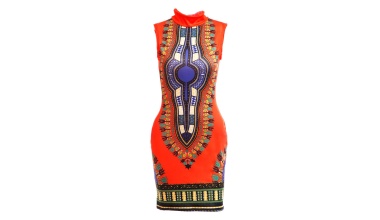 Robe Dashiki Moulante Coupe Cintrée aux Hanches 1