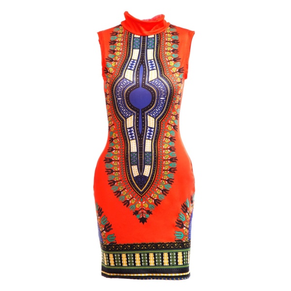 Robe Dashiki Moulante Coupe Cintrée aux Hanches 3