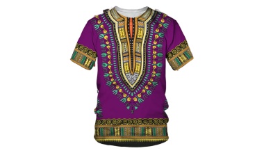 T-shirt Dashiki, Manches courtes 1