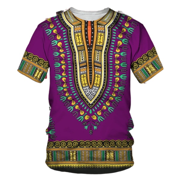 T-shirt Dashiki, Manches courtes 2