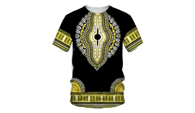 T-shirt Dashiki, Manches courtes 1