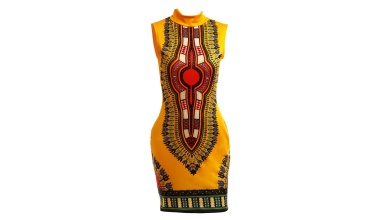 Robe Dashiki Moulante Coupe Cintrée aux Hanches 1