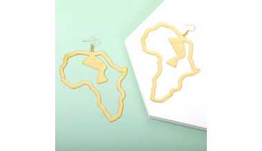 Boucles d’Oreilles Reine Néfertiti, Carte Africaine 1