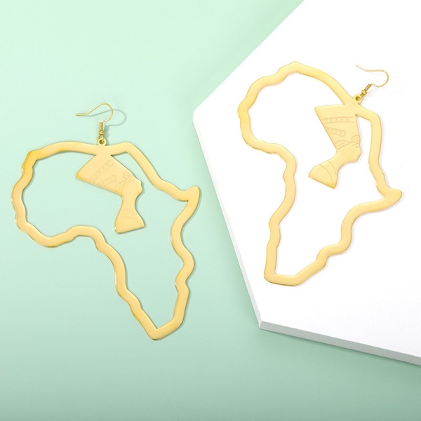 Boucles d'Oreilles Reine Néfertiti, Carte Africaine 5