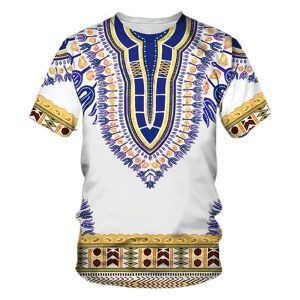 T-shirt Dashiki, Manches courtes 1