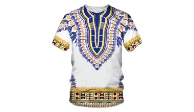 T-shirt Dashiki, Manches courtes 1