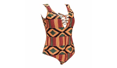 Maillot de bain africain une pièce imprimé afro tribal 2