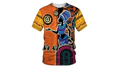 T-shirt col rond, manches courtes femme africaine vintage 1