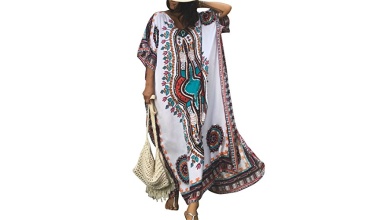 Bsubseach-Caftan-Femme-Robe-de-Plage-Grande-Taille-Manches-Courtes-Kaftan-Longue-Tunique-Djellaba-Holiday-Wear-Casualwear-0