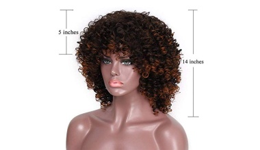 ColorfulPanda-Perruque-Afro-Synthetique-Kinky-Curly-Perruque-pour-Femmes-Cheveux-Boucles-Marron-Fonce-avec-Frange-Marron-Mixte-Couleur-Blonde-Perruque-Courte-Africaine-pour-les-Femmes-Noires-0