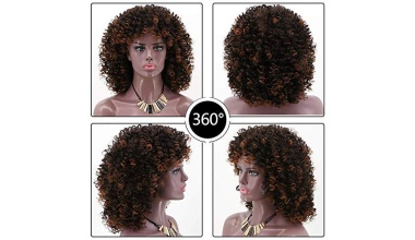 ColorfulPanda-Perruque-Afro-Synthetique-Kinky-Curly-Perruque-pour-Femmes-Cheveux-Boucles-Marron-Fonce-avec-Frange-Marron-Mixte-Couleur-Blonde-Perruque-Courte-Africaine-pour-les-Femmes-Noires-0