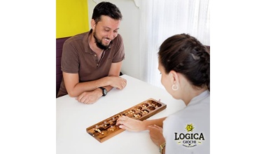 Logica-Jeux-Art-Kalaha-Mancala-Jeu-De-Societe-en-Bois-Precieux-Jeu-de-Strategie-pour-2-Personnes-Vesion-de-Voyage-0