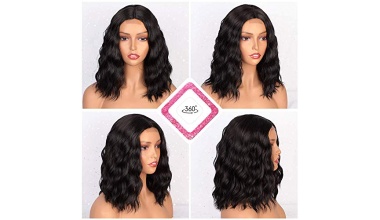 PORSMEER-Perruques-noire-femme-Naturelle-Lace-Hairline-Frontal-Wig-perruques-de-cheveux-ondules-naturels-cheveux-courts-boucles-perruques-pour-femmes-0