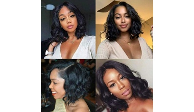 PORSMEER-Perruques-noire-femme-Naturelle-Lace-Hairline-Frontal-Wig-perruques-de-cheveux-ondules-naturels-cheveux-courts-boucles-perruques-pour-femmes-0